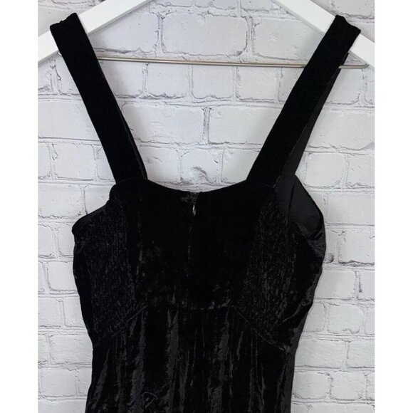 MADEWELL Women’s Black Crushed Velvet Pull-On Wide-Leg Jumpsuit Size 00 Holiday - Picture 8 of 9